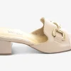 The Bit Slide Sandal in Light Taupe