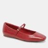 The Crinkle Leather Maryjane in Red