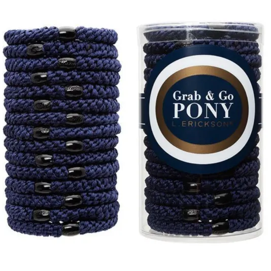 The Grab & Go Ponytail Holders in Navy