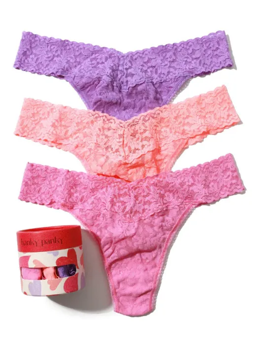 The Heart Three Pack Original Rise Thong