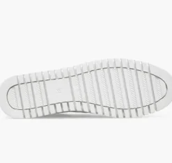 The Leather Slip-On with Side Gore in White