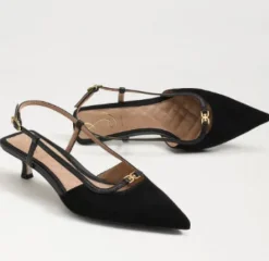 The Posted Sling Back Pointed Pump in Black