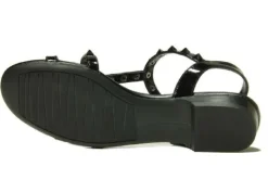 The Pyramid Stud Sandal in Black
