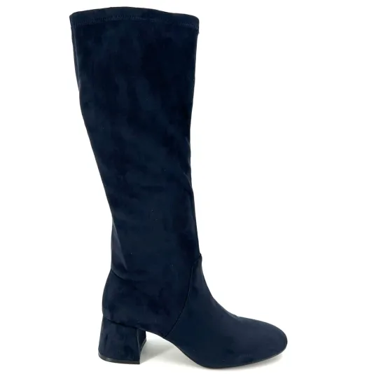 The Tall Stretch Knee Boot In Navy