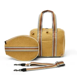 The Tennis Tote in Dune Raffia