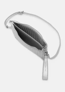 The Woven Crossbody in Silver