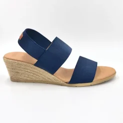 Betty - The Elastic 2 Band Espadrille in Navy