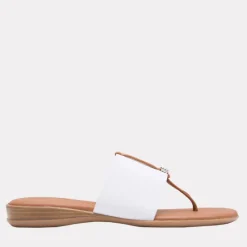 The Elastic Thong Sandal in White