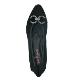 The Flexible Pointed Flat with Ornament in Black