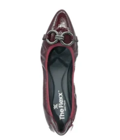 The Flexible Pointed Flat with Ornament in Wine Patent