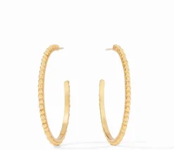 The Large Colette Bead Hoop in Gold