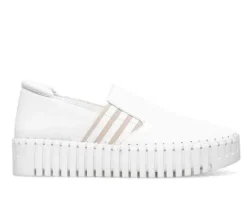 The Leather Slip-On with Side Gore in White