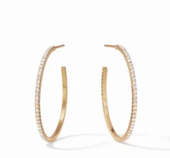 The Medium Windsor Hoop in Gold Crystal