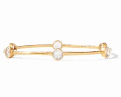 The Milano Bangle in Clear Crystal