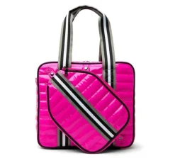 The Pickleball Tote in Pink Patent