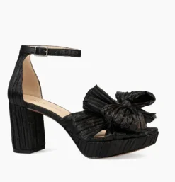 The Platform Bow Sandal in Black