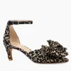 The Pleated Bow Sandal in Leopard