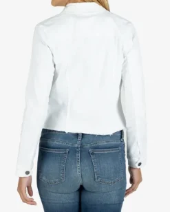 The Raw Hem Jean Jacket in White