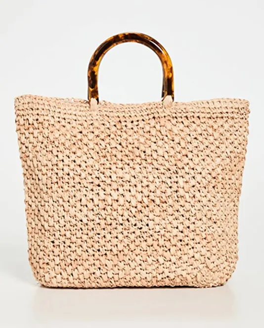 The Tortoise Handle Handbag in Natural
