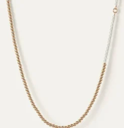 The Two Tone Beaded Choker in Gold Clear